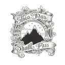 this too shall pass written tattoo design idea