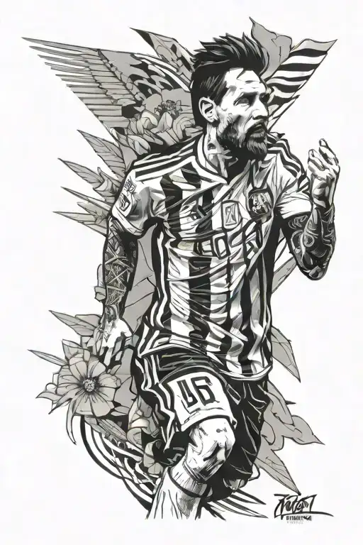 messi world cup tattoo design idea