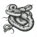 Collarbone Snake wrapped tattoo design idea