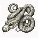 Collarbone Snake wrapped tattoo design idea