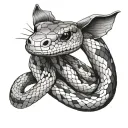 Collarbone Snake wrapped tattoo design idea