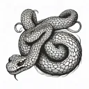 Collarbone Snake wrapped tattoo design idea