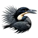 cormorant tattoo design idea