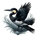 cormorant tattoo design idea