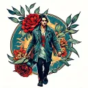 walking paradox tattoo design idea