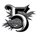 Roman Numeral 5 tattoo design idea