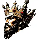Christ is King crown tattoo design idea