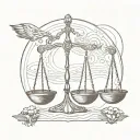 libra symbol tattoo design idea