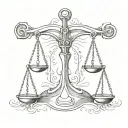 libra symbol tattoo design idea
