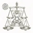 libra symbol tattoo design idea