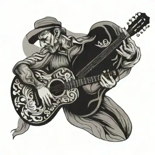 spain flamenco guitar music toro flamenco dancer tattoo design idea