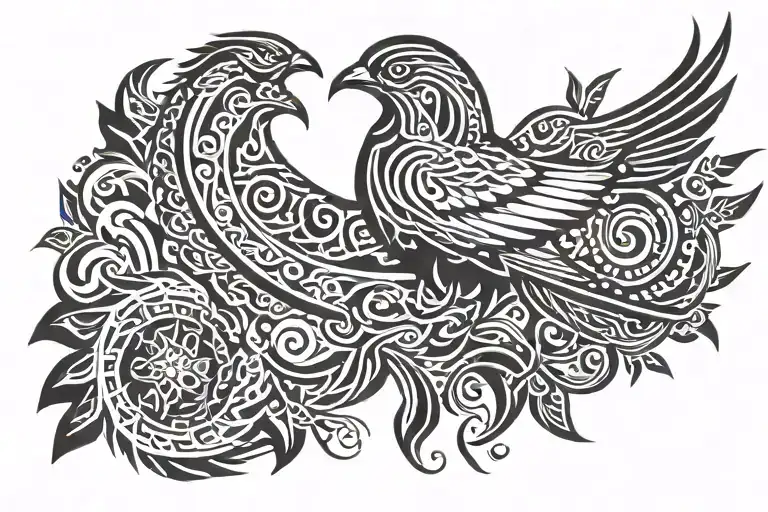 free bird tattoo design idea