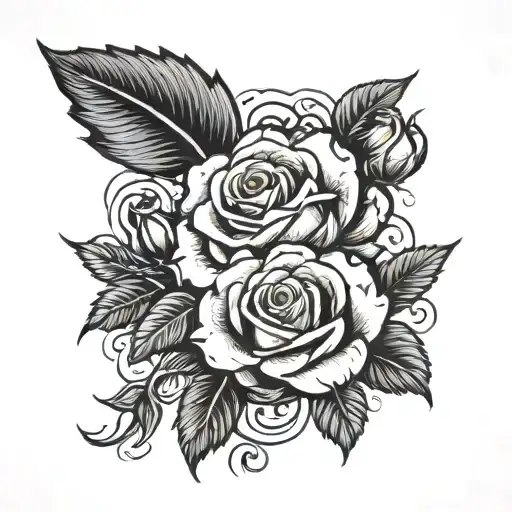 roses passed away dad memory tattoo tattoo design idea