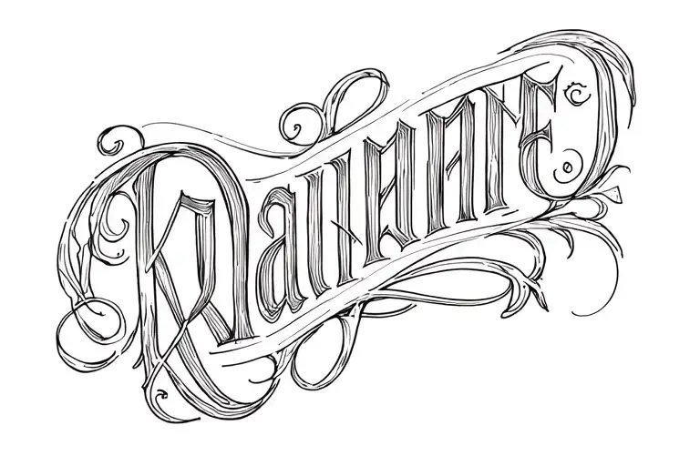 name written tattoo design idea