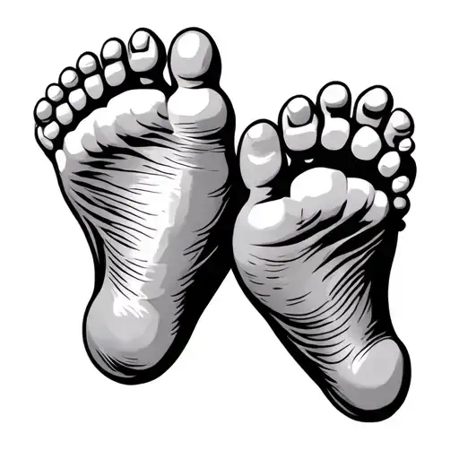 "Cali Ray" baby feet infant loss tattoo design idea