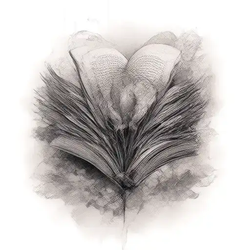 book tattoo with  bdsm, smut, dark romance, bondage vibes tattoo design idea