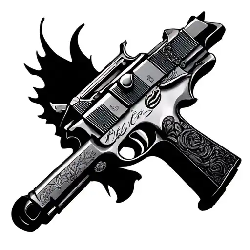 Devil may cry 2013 ebony & Ivory guns tattoo design idea