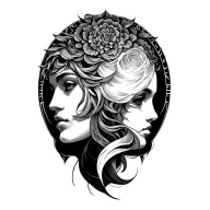Gemini zodiac sign tattoo design idea