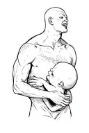 Saturn devouring his son but with hank and bobby hill  tattoo design idea
