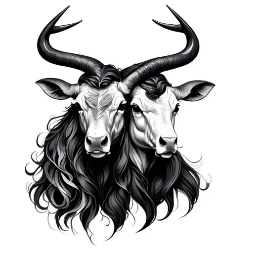 Gemini And Taurus tattoo design idea