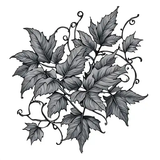 ivy vine tattoo design idea