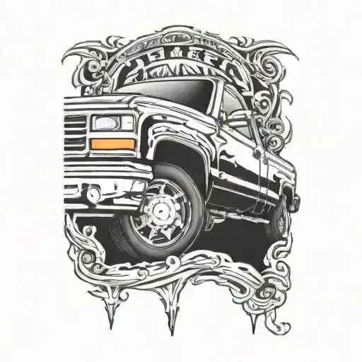 1995 GMC sierra tattoo design idea