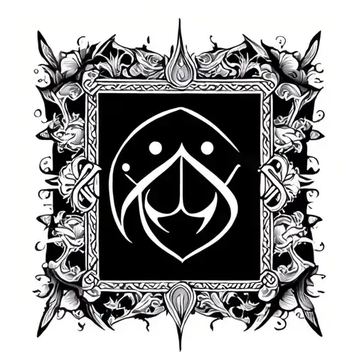 Ambigram of Nishu and Ruhi tattoo design idea