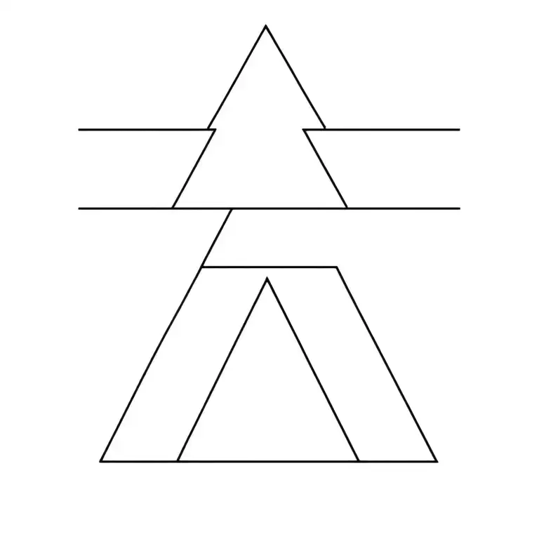 3 triangles side by side tattoo design idea