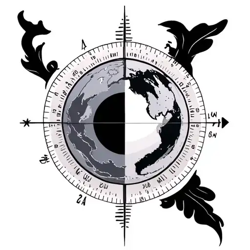 latitude and longitude tattoo design idea