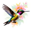 hummingbirds tattoo design idea