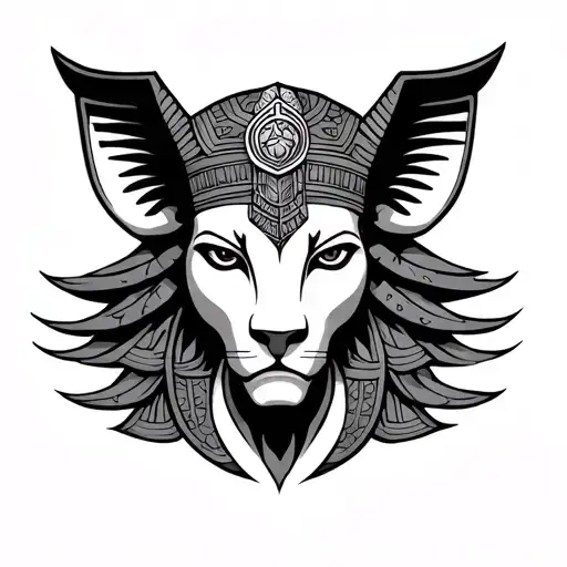 Sekhmet tattoo design idea