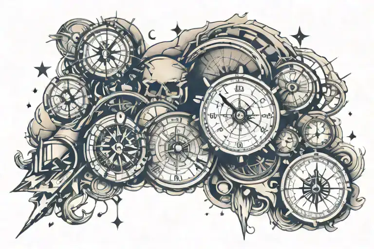 Coordinates tattoo for coordinates: S tattoo design idea