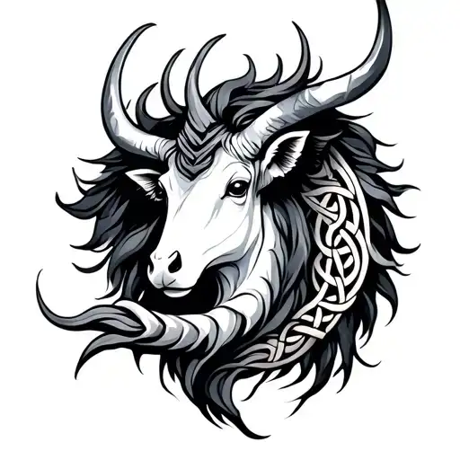 Taurus and Pisces Celtic tattoo design idea
