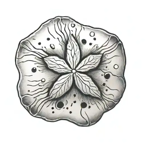 sand dollar tattoo design idea