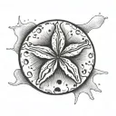 sand dollar tattoo design idea