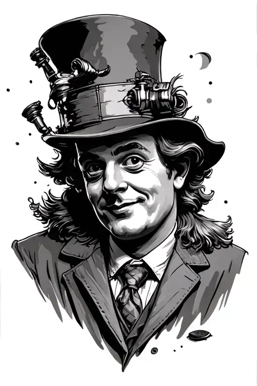 willy wonka the chocolate factory worker tattoo design idea