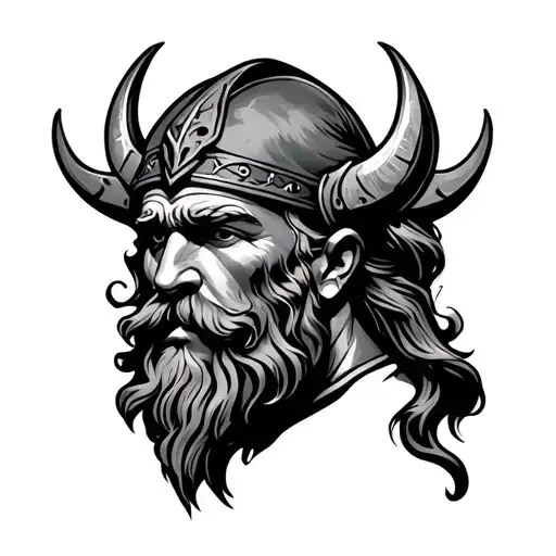 fatherhood and viking symbols tattoo design idea