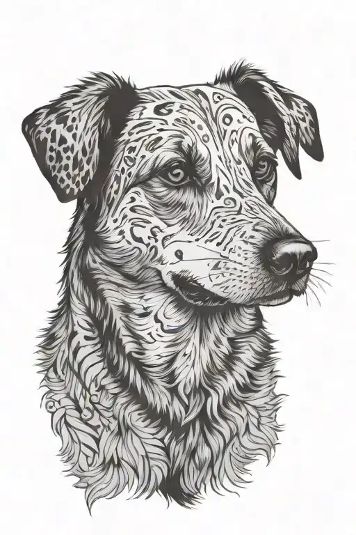 dog nose print tattoo design idea