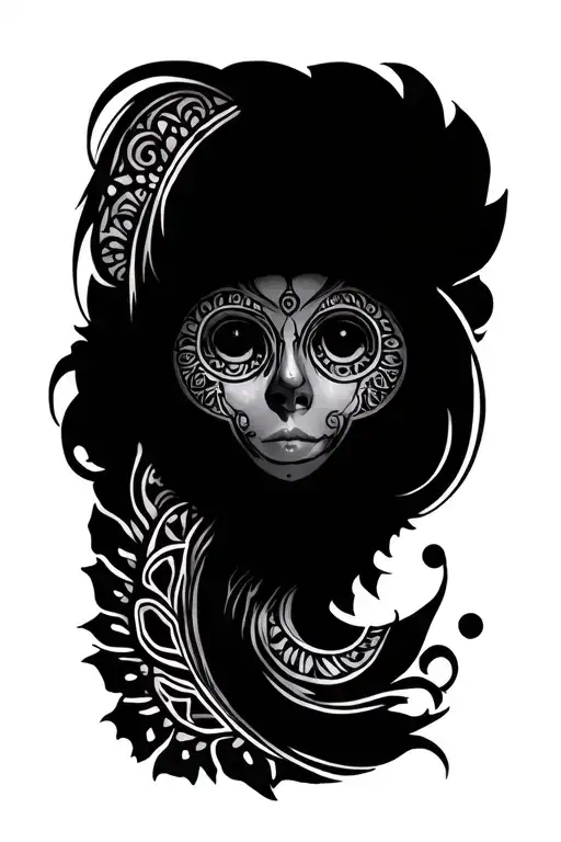 mandala design jungian blackout tattoo tattoo design idea