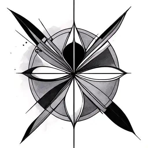 geometric fine line tattoo gap filler for stomach tattoo: realistic tattoo design idea