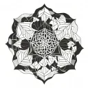 sacred geometry patterns tattoo design idea