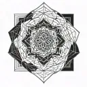 sacred geometry patterns tattoo design idea