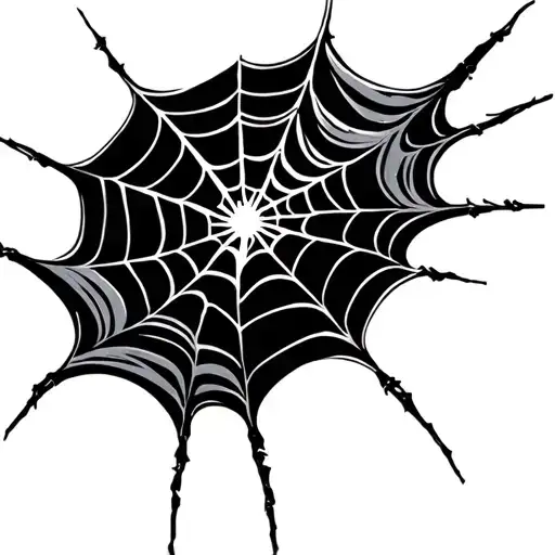 spider webs wrapping tattoo design idea