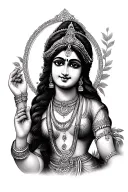 Idea for mini mini tattoos on full left hand  represent Radha Krishna leelas brijbhumi barsana culture etc.  tattoo design idea