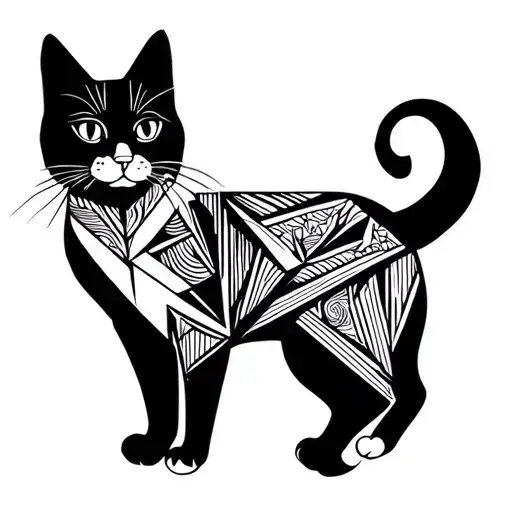 The spirit of the ginger cat tattoo design idea