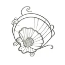 te amo with sea shell  tattoo design idea