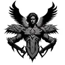 protector of fame unity strength tattoo design idea