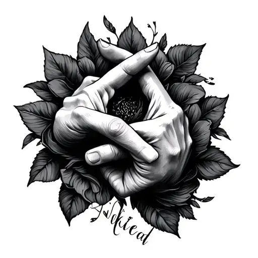 pinky promise intertwined tattoo design idea