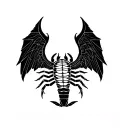 scorpion with wings tattoo design idea