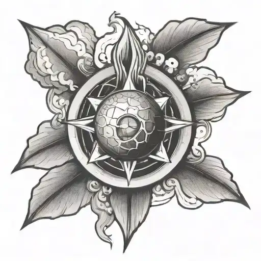 Symbol atomic bomb tattoo design idea